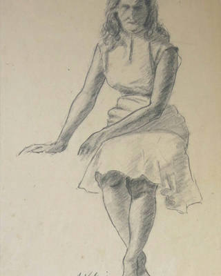 Alfredo Volpi - Mulher sentada