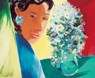 Cícero Dias - Mulher e Vaso com Flores