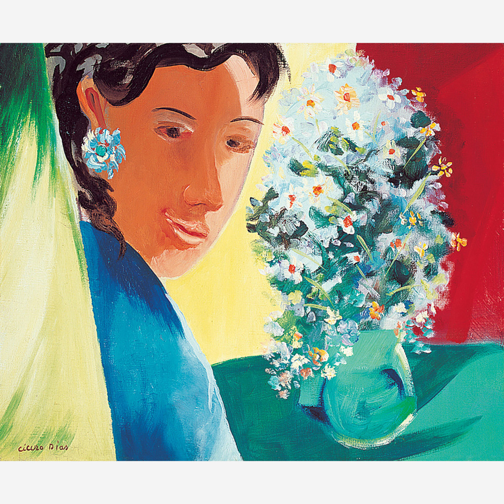 Cícero Dias - Mulher e Vaso com Flores