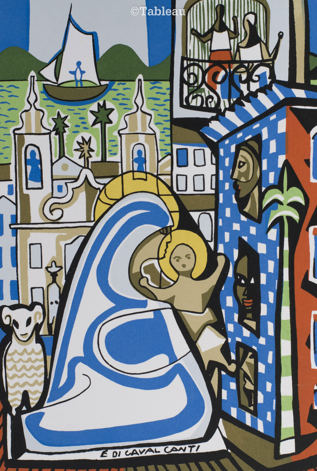 Emiliano di Cavalcanti - Vista de Salvador