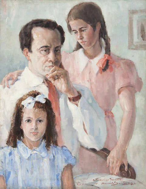 Retrato de Frederico Barata e Filhas