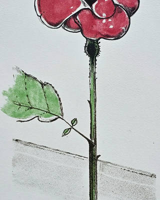 Aldemir Martins - Rosa vermelha