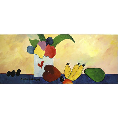 Vaso e frutas