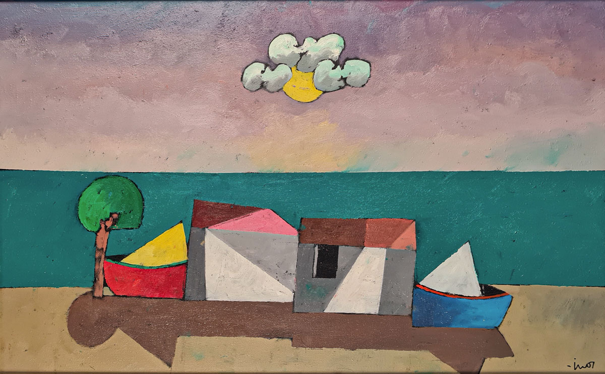 Inos Corradin - Casas de pescadores na praia