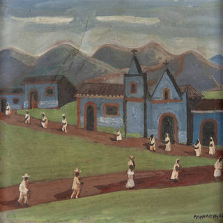 Fulvio Pennacchi - Aldeia com Igreja