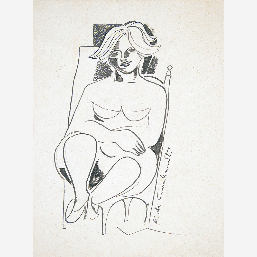 Emiliano di Cavalcanti - Mulher Sentada