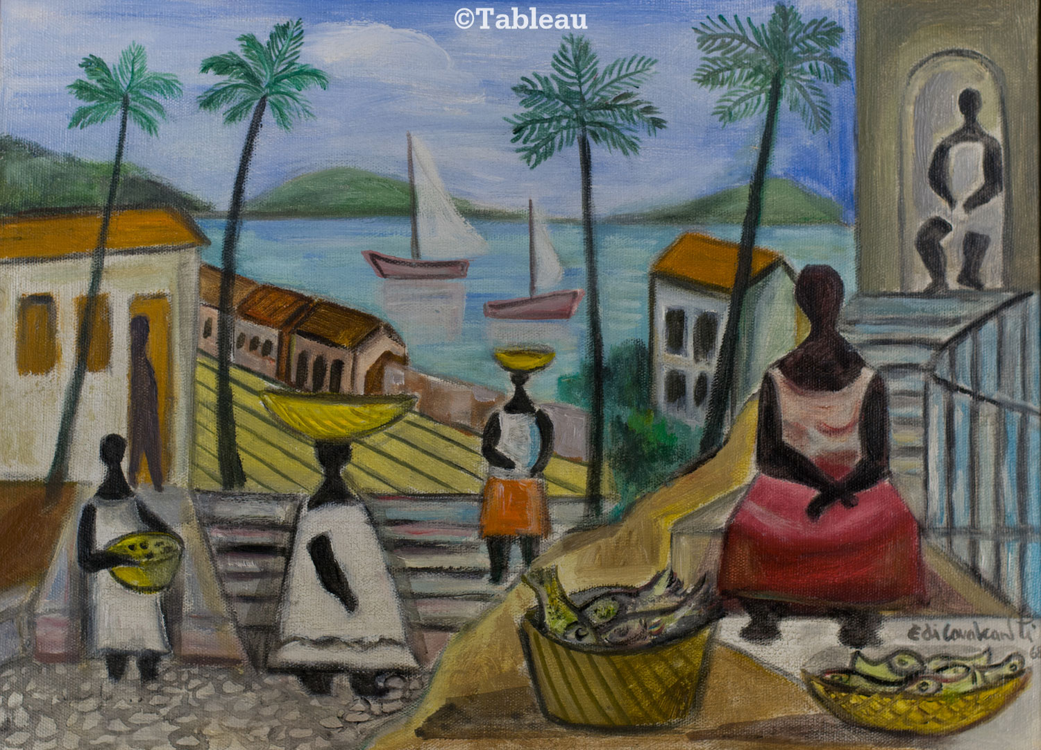 Emiliano di Cavalcanti - Figuras e marinha