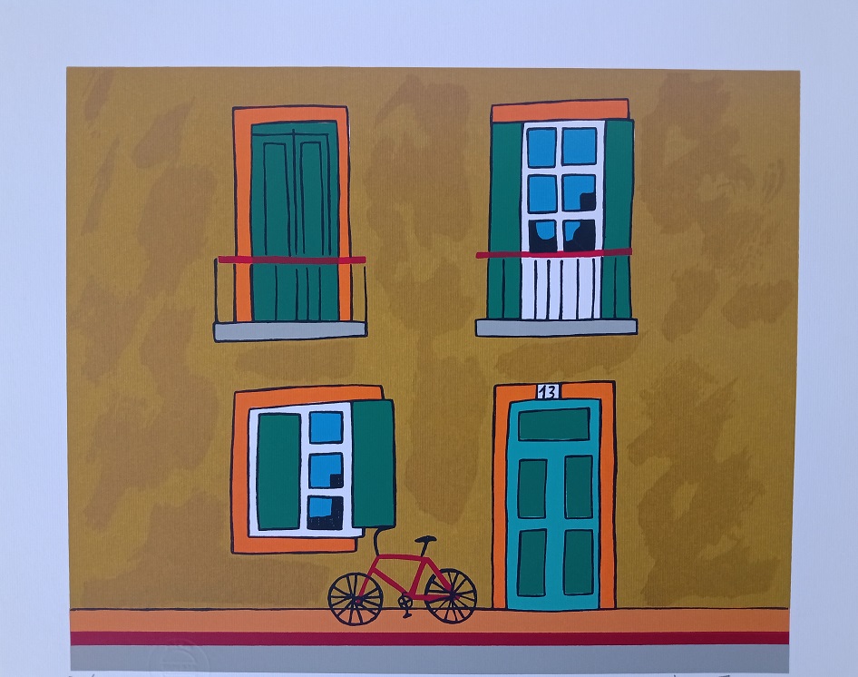 Fachada com bicicleta