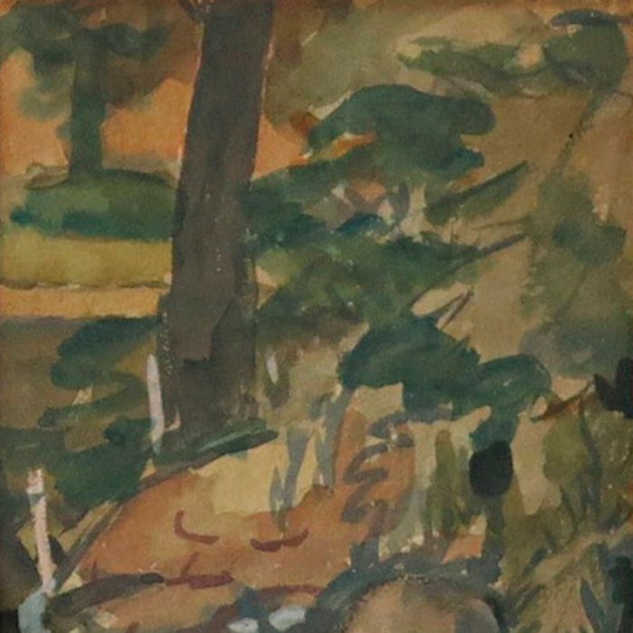 Aldo Bonadei - Paisagem com Lago