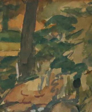 Aldo Bonadei - Paisagem com Lago