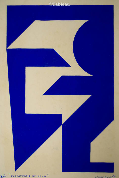 Plataforma em azul XII