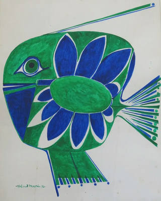 Aldemir Martins - Peixe verde e azul