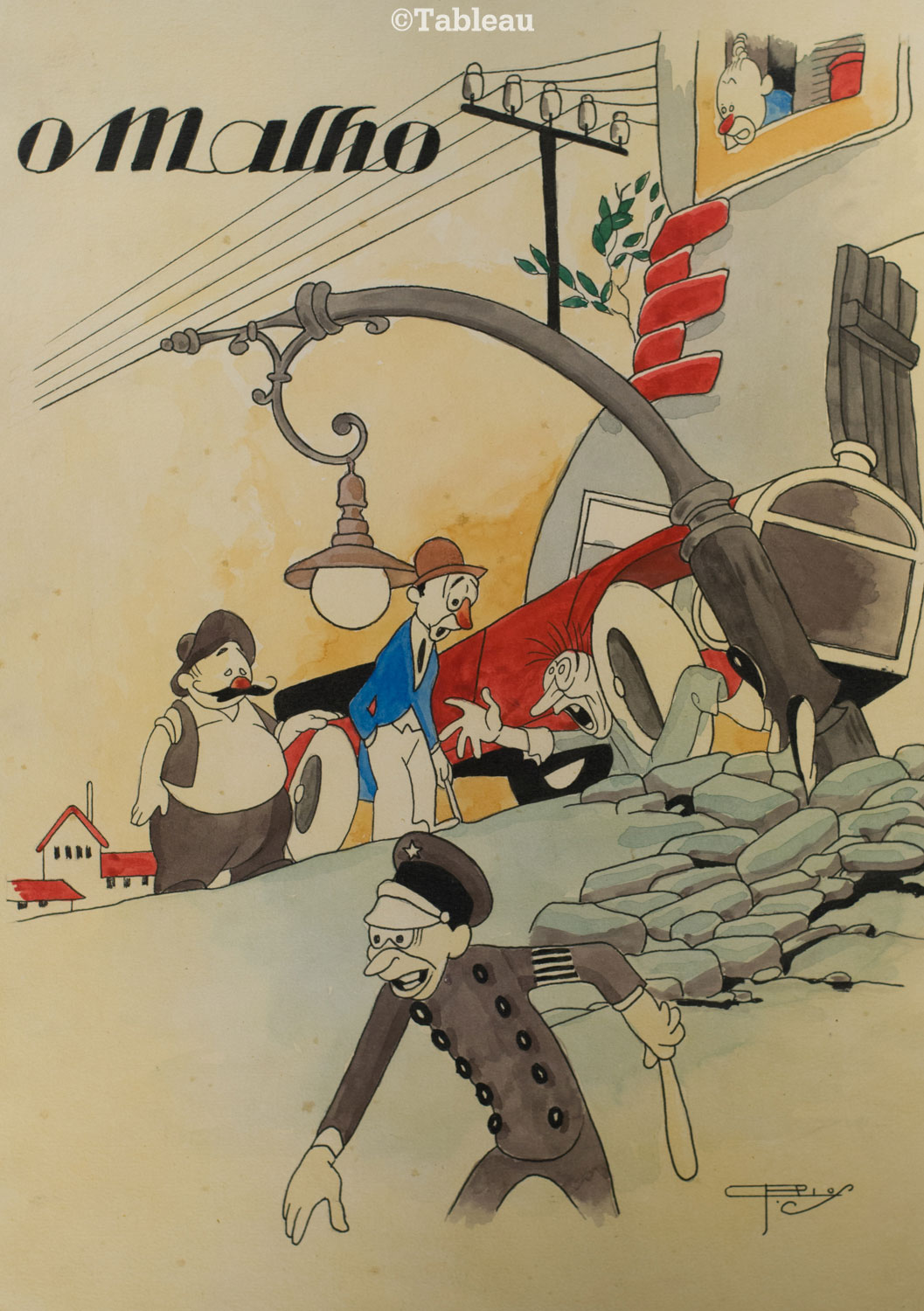 J. Carlos - Capa da revista "o malho"