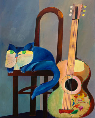 Aldemir Martins - Gato com Violão