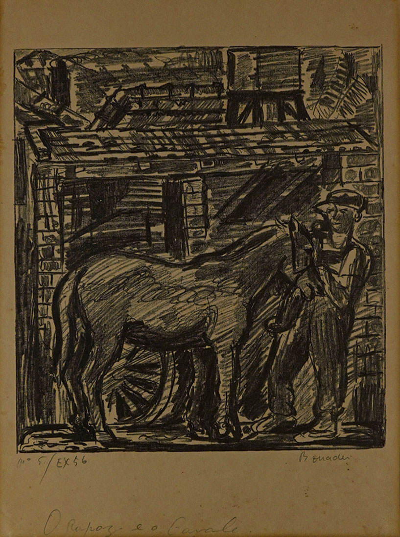 Aldo Bonadei - Homem e cavalo