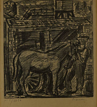 Aldo Bonadei - Homem e cavalo