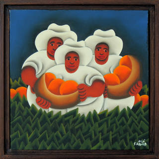 José Sabóia - José Sabóia – Colheita de Melões – Ast – 30 X 30 cm