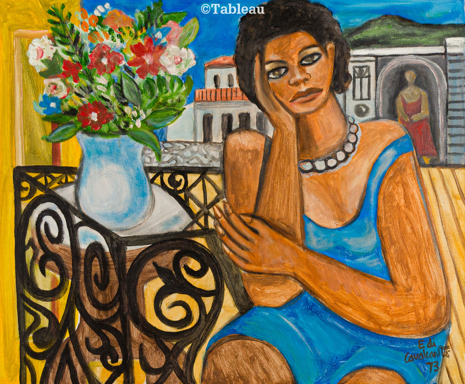 Mulata de azul