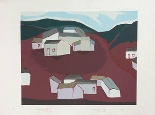 Kong Fang Chen - Paisagem com Casarios