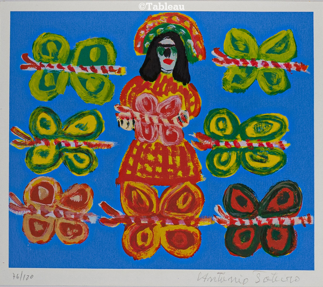 Antonio Poteiro - Figura e borboletas