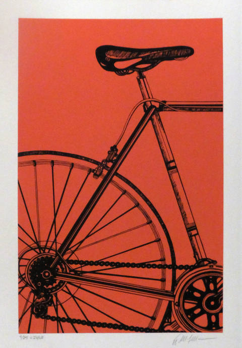 Bike Selim Laranja e Preto
