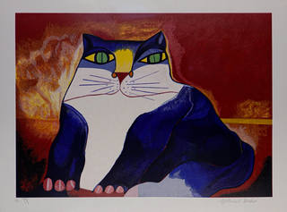 Aldemir Martins - Gato azul