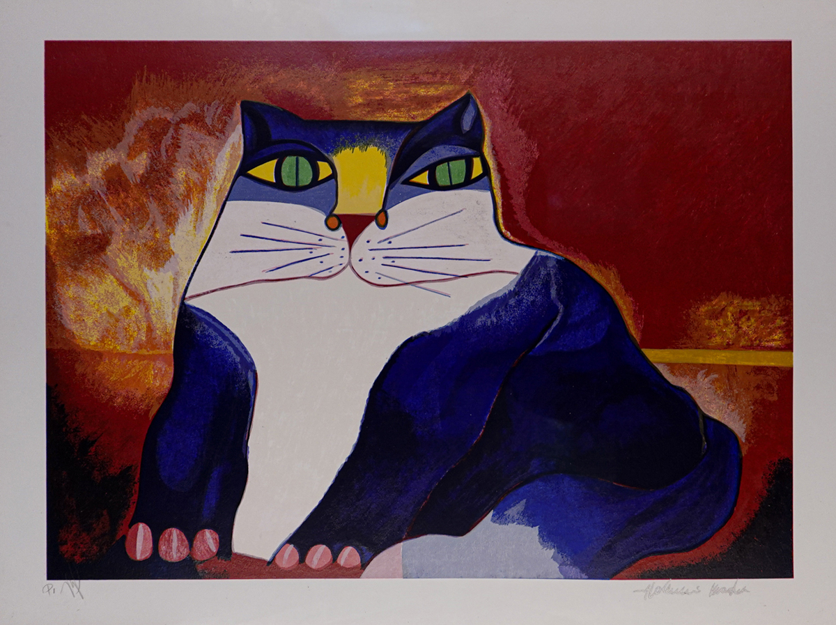 Aldemir Martins - Gato azul