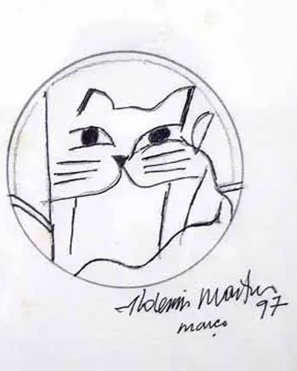 Aldemir Martins - Gato - Estudo