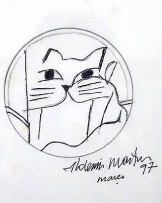 Aldemir Martins - Gato - Estudo