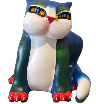 Aldemir Martins - Gato azul e verde