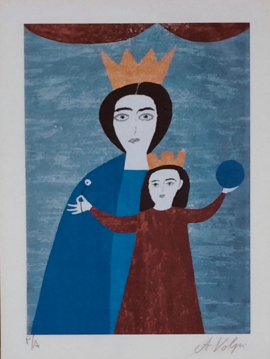 Alfredo Volpi - Madona com Menina
