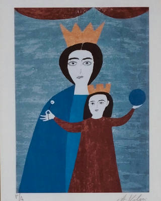 Alfredo Volpi - Madona com Menina