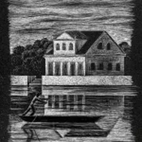 Paisagem com Rio, Figura e Canoa