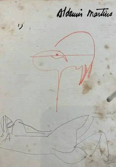 Nú Feminino e Pássaro