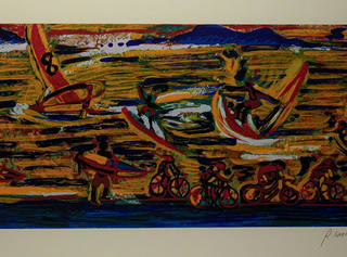 Rubens Gerchman - Ciclistas a beira mar