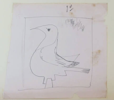 Pássaro - Déc 50 17 x 15,5 Lápis s/ papel