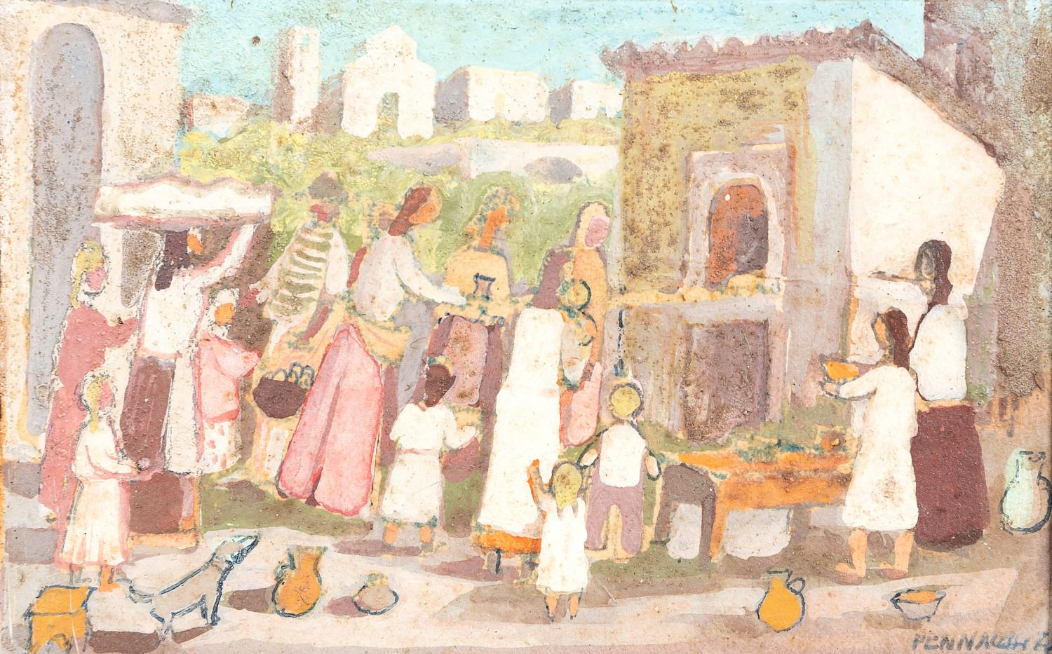 Fulvio Pennacchi - Estudo para o mural "o Pão"