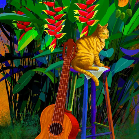 Gato Amarelo Sobre Partituras II