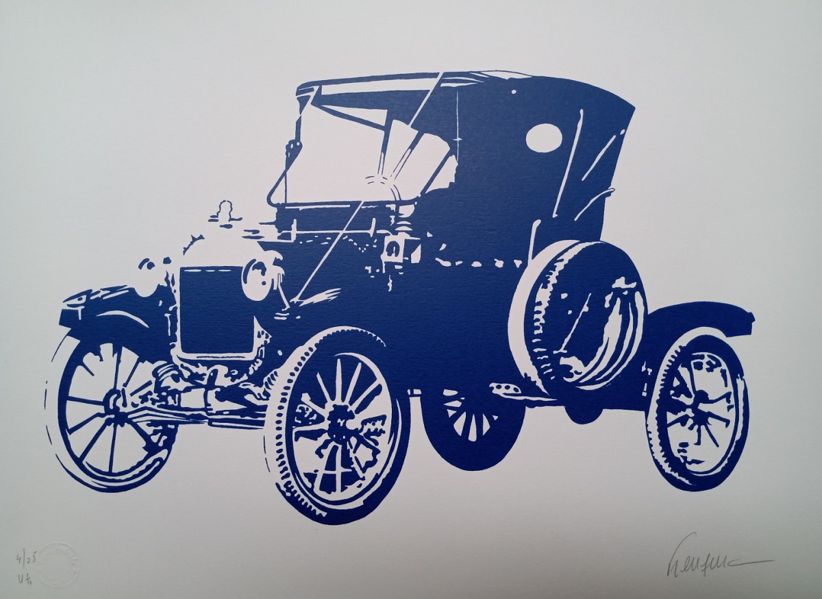 Kleber Ventura - Carro antigo azul