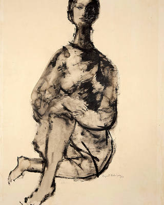 Augusto Rodrigues - Moça Sentada