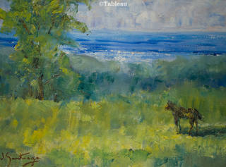 Manoel Santiago - Paisagem com cavalo