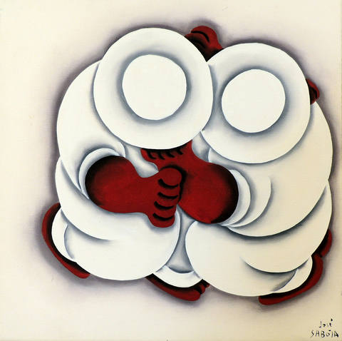 José Sabóia – Duas Figuras – Ast – 30 X 30 cm