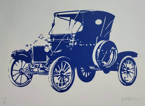 Carro Antigo Azul