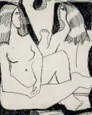 Emiliano di Cavalcanti - Duas Figuras Femininas