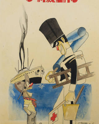 J. Carlos - Capa da revista "o malho"