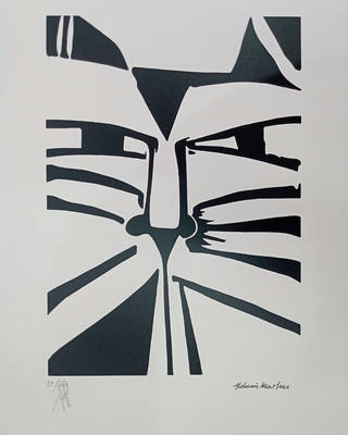 Aldemir Martins - Retrato de gato preto