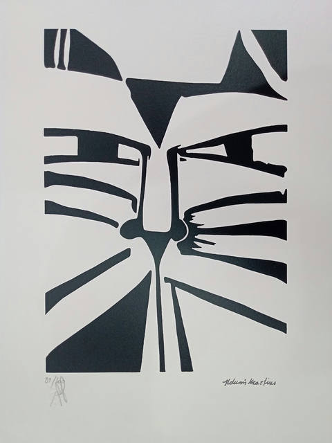 Retrato de gato preto
