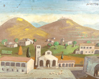 Fulvio Pennacchi - Paisagem com Casas