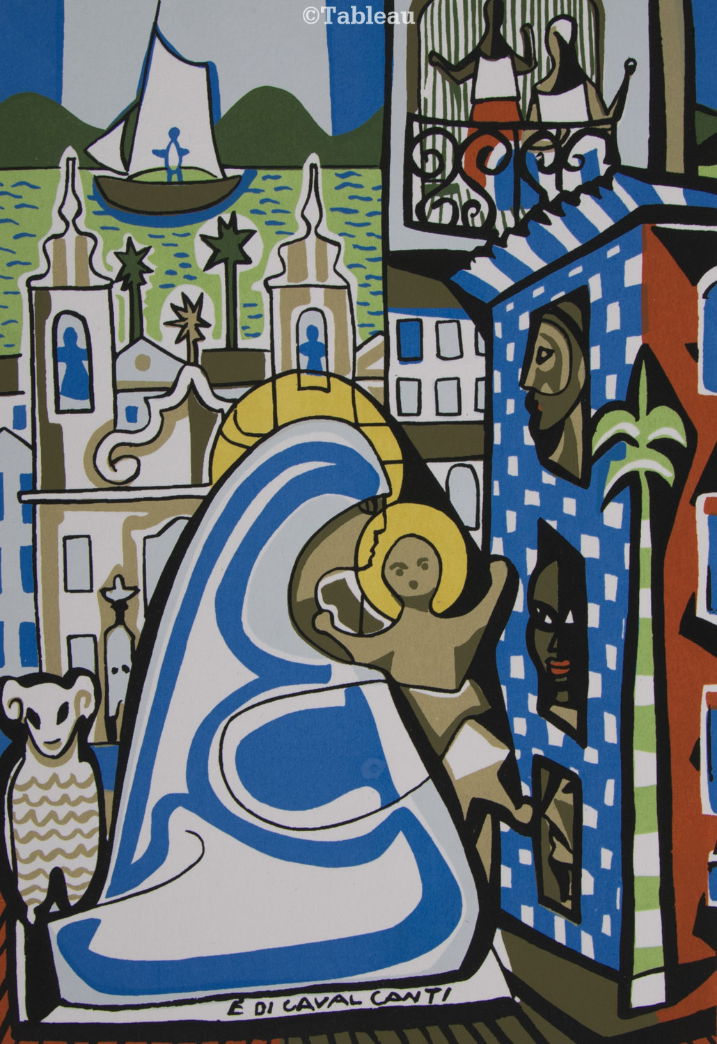 Emiliano di Cavalcanti - Paisagem da Bahia