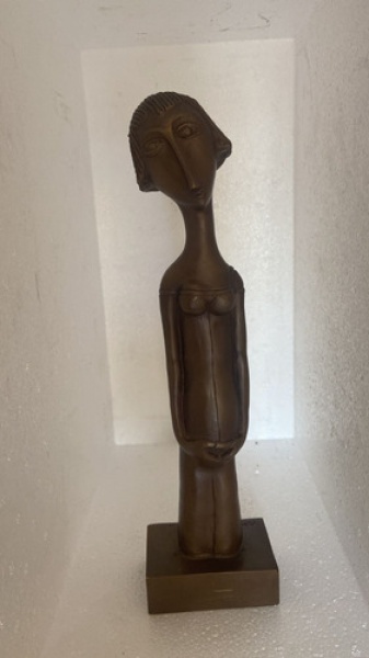 Inos Corradin - magnifica e unica escultura de bronze deste tema gravida